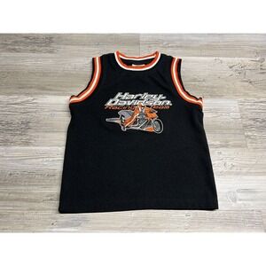 Vintage Kids Harley Davidson Racing Team Tank Top Jersey Size‎ 6